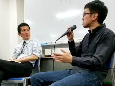 諸富祥彦博士との同時出版記念トークショーの様子